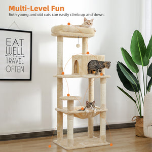 Multi-Level Cat Tower with Condo Scratching Post