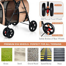 Load image into Gallery viewer, 4-in-1 Double Pet Stroller with Detachable Carriage