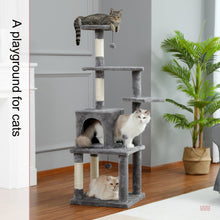 Load image into Gallery viewer, Multi-Level Cat Tower with Condo Scratching Post
