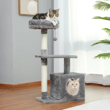 Load image into Gallery viewer, Multi-Level Cat Tower with Condo Scratching Post