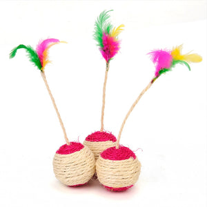 Cat Scratching Feather Ball - PetSquares