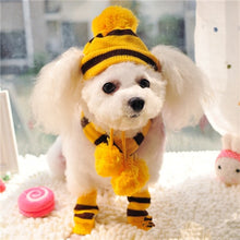 Load image into Gallery viewer, Knitted Striped Hats Scarf for Dogs