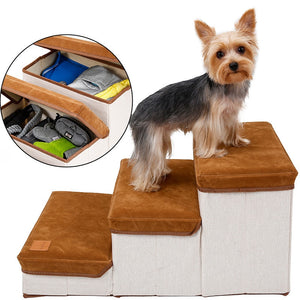 TDPDay's Collapsible 3 Tiers Dog Stairs