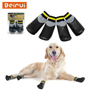 Outdoor Waterproof Dog Shoes with Fixed Belt - PetSquares