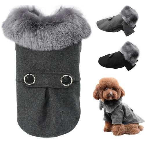 Dog Winter Jacket With Fur - PetSquares