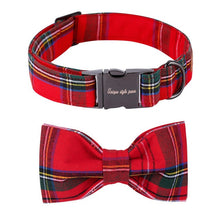Load image into Gallery viewer, Christmas Bowtie Pet Collar - PetSquares
